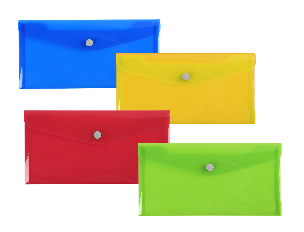 POCHETTE PRESSION EXACOMPTA IDERAMA ENVELOPPE PP COLORIS  ASSORTIS