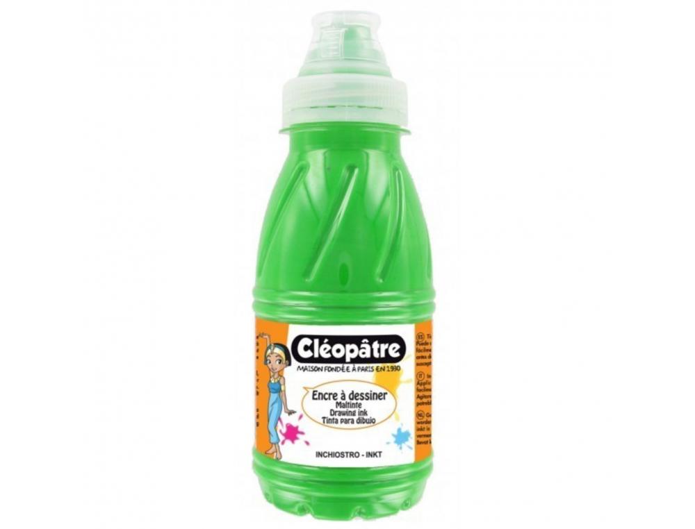ENCRE A DESSINER CLEOPATRE MULTISUPPORTS DILUABLE A L    EAU FLACON DE 500 ML COLORIS  VERT CLAIR