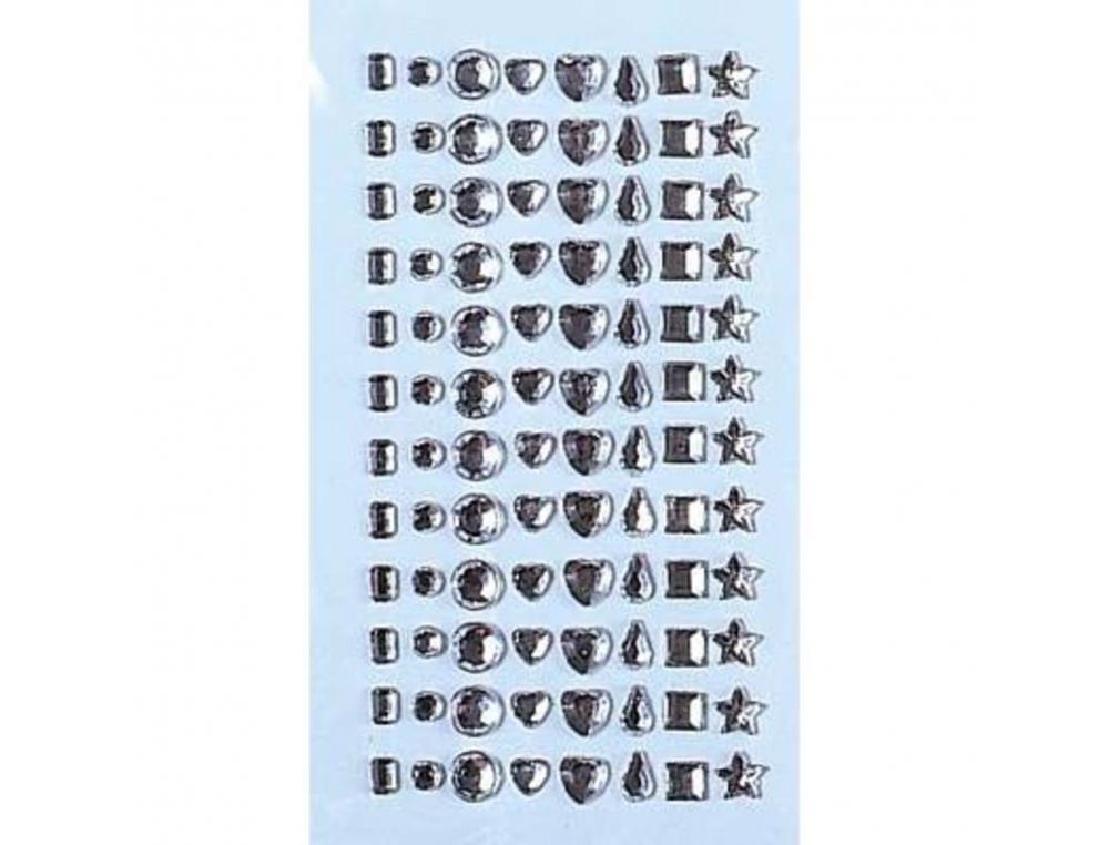 PLANCHE STRASS DIAMANTS GRAINE CREATIVE 96 PIECES     FORMES ASSORTIES