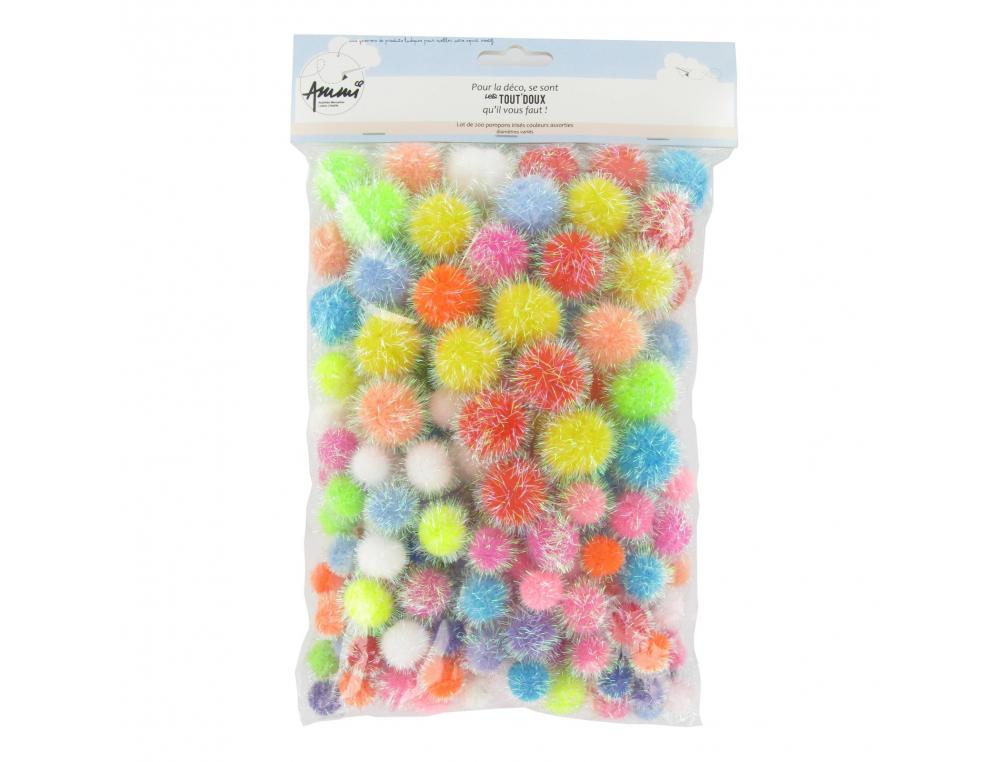 POMPON IRISE INNSPIRO TAILLES ET COLORIS ASSORTIS LOT DE    200 PIECES