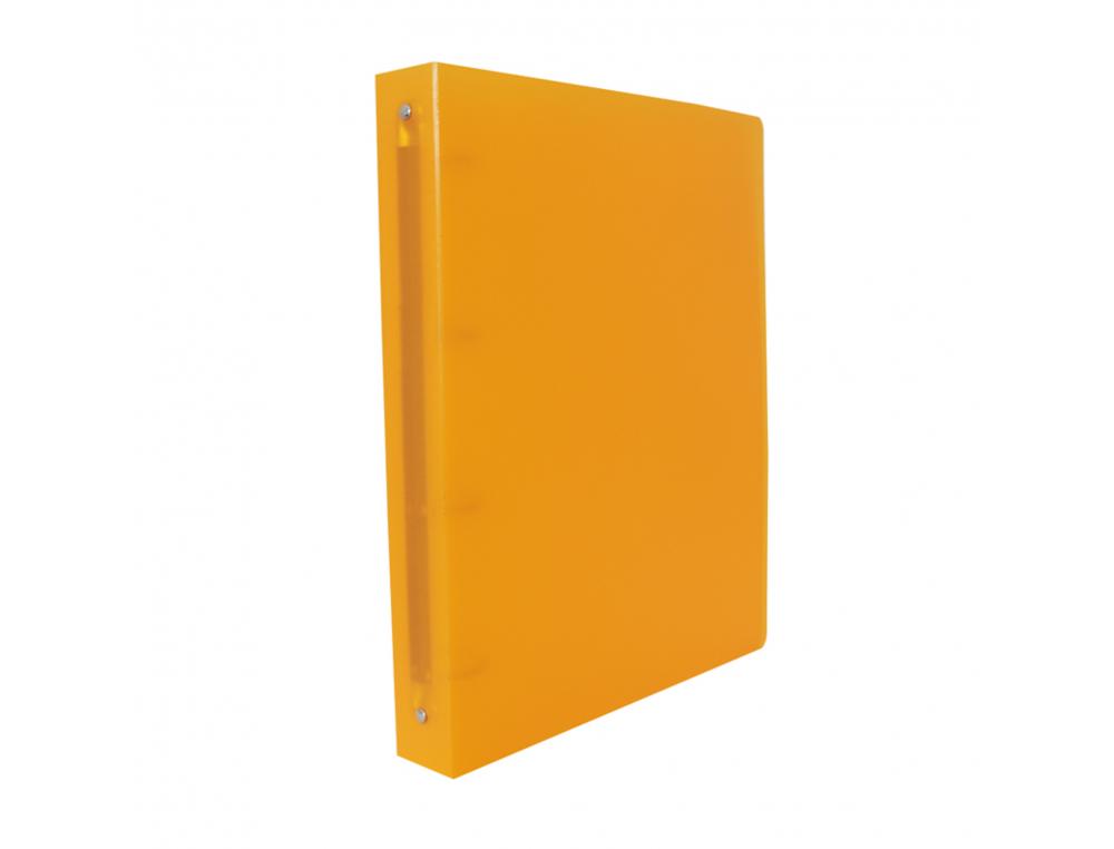 CLASSEUR SOUPLE 4 ANNEAUX POLYPRO OFFICE PLAST 32X26,8  CM DOS 40MM COLORIS ORANGE