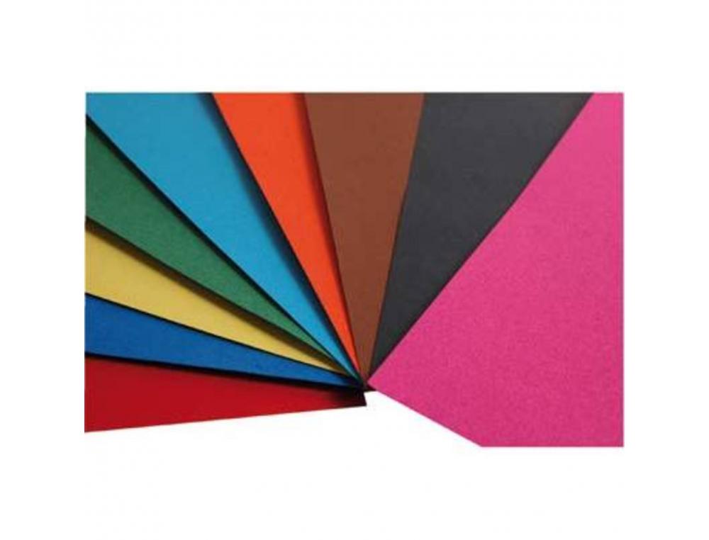 PAPIER DESSIN CLAIREFONTAINE CARTOLINE 50X65CM 130G        COLORIS ASSORTIS PAQUET 25    FEUILLES
