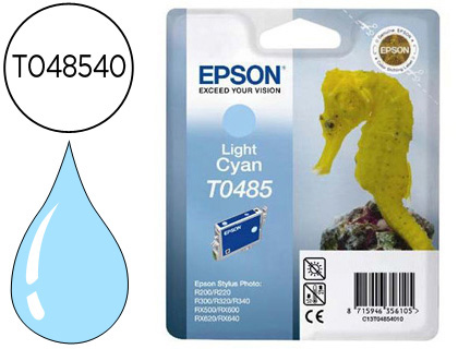 CARTOUCHE EPSON T0485 JET D'ENCRE C13T04854010 COULEUR CYAN CLAIR 400P