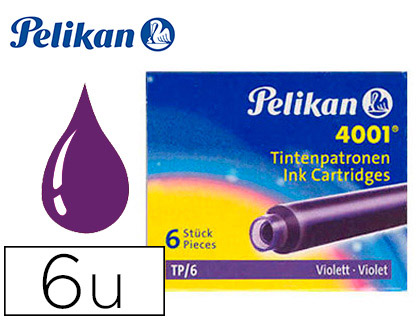 CARTOUCHE PELIKAN COURTE STANDARD VIOLET TUI 6 UNITS