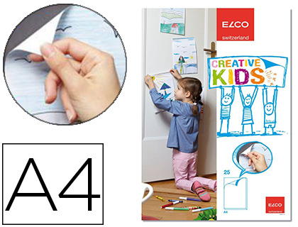 BLOC DESSIN ELCO A4 25 FEUILLES ADHSIVES REPOSITIONNABLES