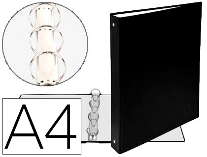 CLASSEUR ELBA BALACRON 4 ANNEAUX 30MM DOCUMENTS A4 210X297MM DOS 40MM COLORIS NOIR