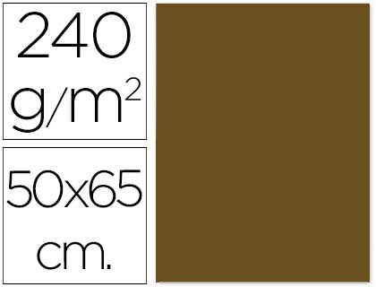 PAPIER CARTONNE LIDERPAPEL 50X65CM 240GR COLORIS MARRON  CLAIR