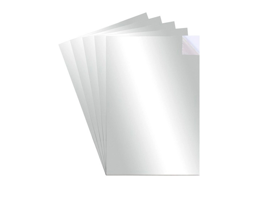 PAPIER MIROIR SODERTEX ADHESIF A4 21X29,7CM PACK 5   UNITES