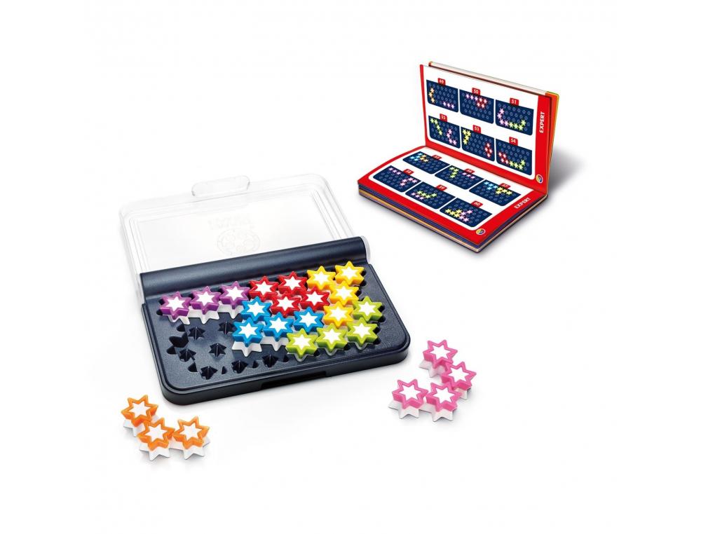 JEU INTERDACTA IQ STARS 1 BOITE RANGEMENT + 7 PCS JEU   COLORIS ET FORMES ASSORTIS +  1 LIVRET 120 DEFIS