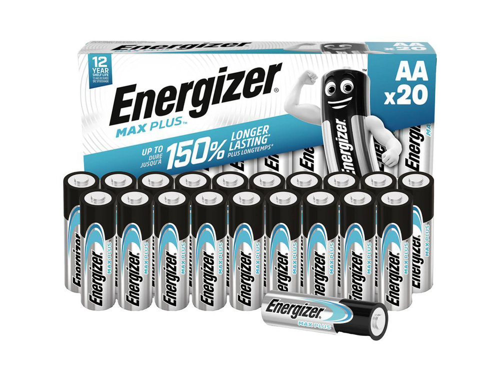 PILES ENERGIZER MAX PLUS ALKALINE AA PACK DE 20 UNITES