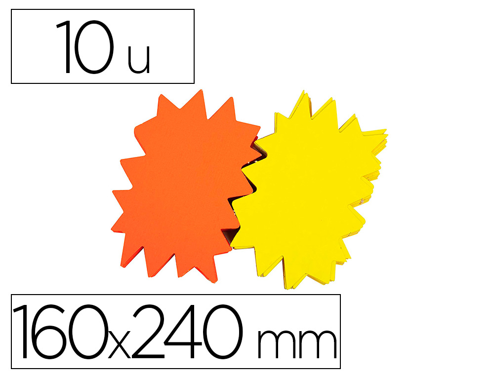 TIQUETTE AFFICHAGE APLI AGIPA CLAT EFFAABLE CARTON FLUO 780G 160X240MM 10 UNITS