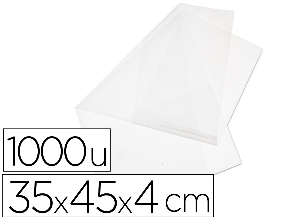 SACHET PLASTIQUE FOND DE CAISSE ANTALIS POLYTHYLNE HAUTE DENSIT APTE CONTACT ALIMENTAIRE 35X45X4CM PAQUET 1000 UNITS