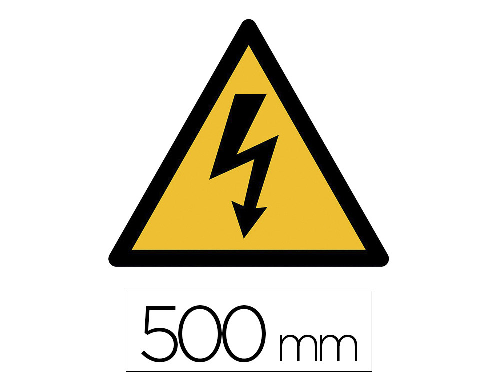 STICKER SOL VISO DANGER ELECTRICITE PICTOGRAMME ADHESIF ANTIDERAPANT COTE 500MM CONFORME NORME ISO 7010