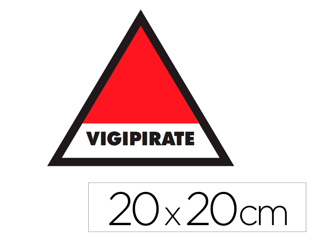 PANNEAU DE SIGNALISATION VIGIPIRATE PVC SIGNALETIQUE   BIZ DOS ADHESIF 20X20CM
