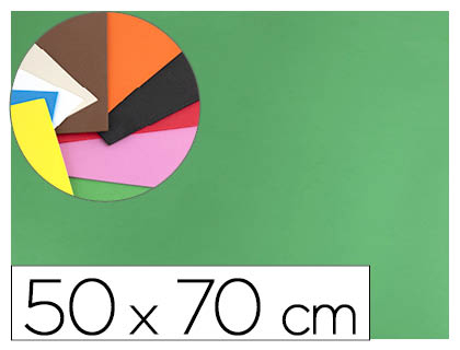 PLAQUE MOUSSE LIDERPAPEL 50X70CM 60G/M2 PAISSEUR 1.5MM UNICOLORE VERT