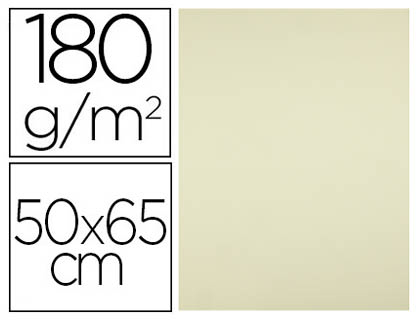 PAPIER CARTONNE LIDERPAPEL 50X65CM 180GR COLORIS JAUNE   PAQUET 25 FEUILLES