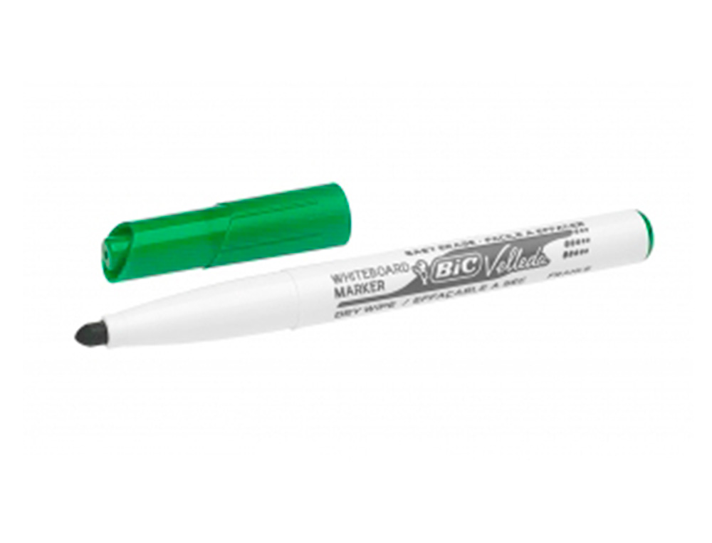 MARQUEUR BIC VELLEDA 1741 EFFAÇABLE POINTE OGIVE TRACÉ 2MM ENCRE CÉTONE FORMAT STYLO GRANDE LONGÉVITÉ VERT