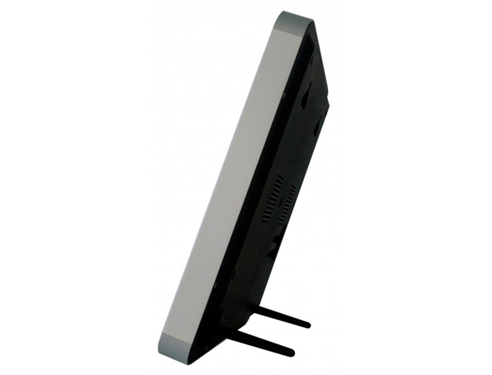 HORLOGE MURALE LED ALBA HORLEDSQ PLASTIQUE ABS CARRE 28X28CM SILENCIEUSE GRANDE LISIBILITE COLORIS NOIR/GRIS