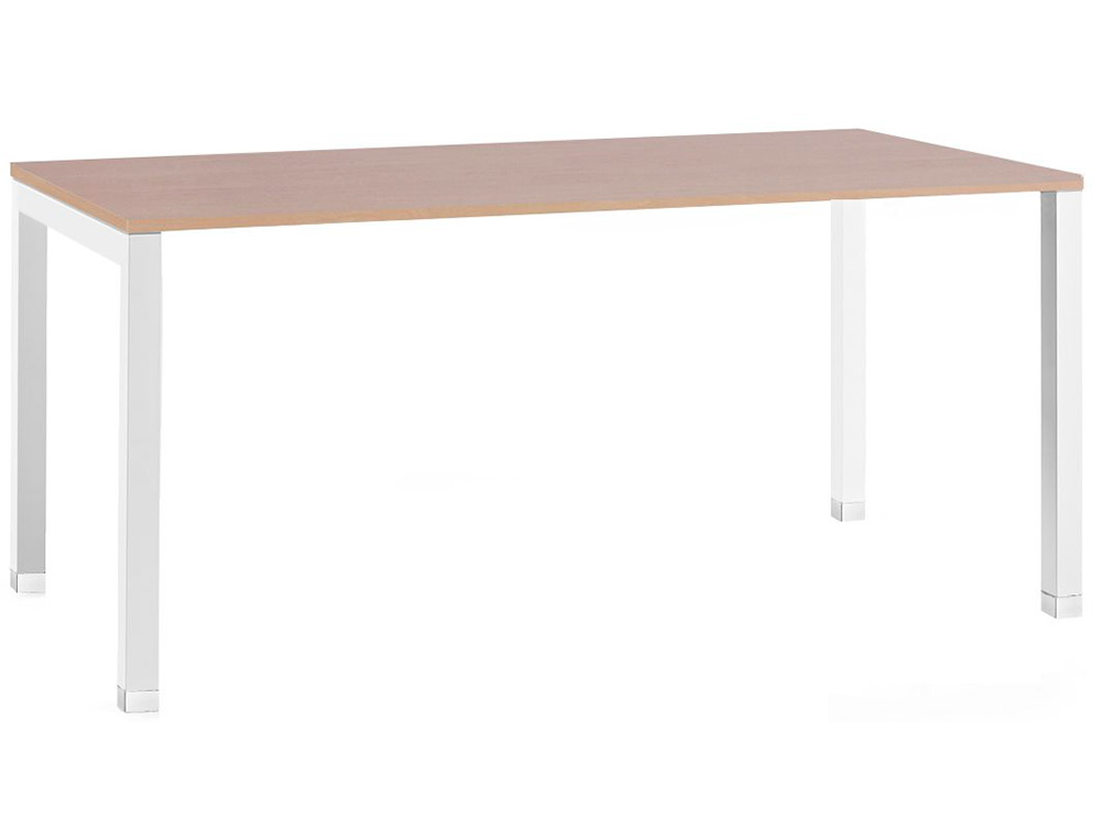 BUREAU MT INTERNATIONAL PLATEAU HETRE MELAMINE 25MM   PIETEMENT ARCHE COLORIS BLANC 120X80CM