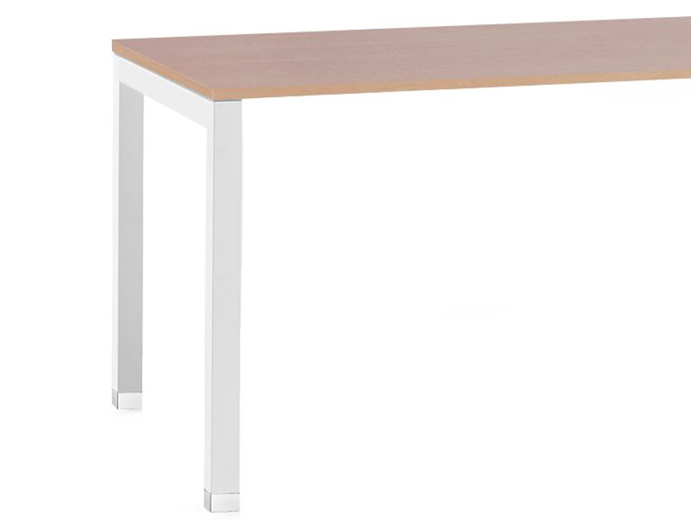 BUREAU MT INTERNATIONAL PLATEAU HETRE MELAMINE 25MM   PIETEMENT ARCHE COLORIS BLANC 120X80CM