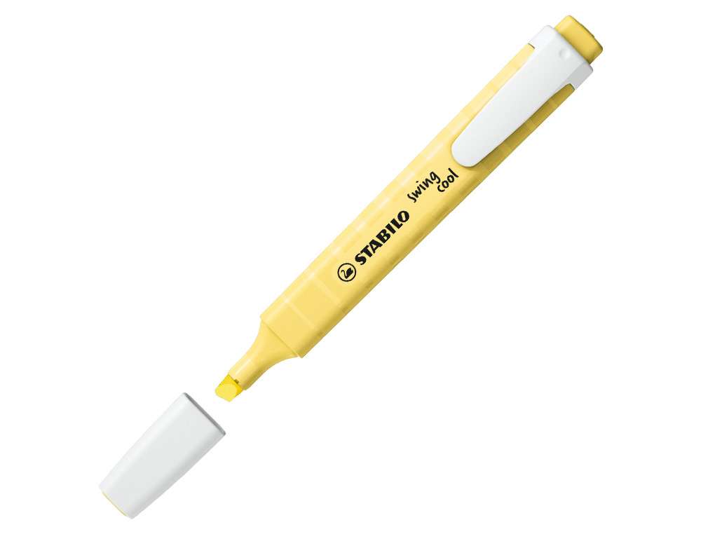 SURLIGNEUR STABILO SWING COOL FORMAT STYLO POINTE BISEAUTEE TRACE 1/4MM PACK CHEVALET 18 UNITES ASSORTIES