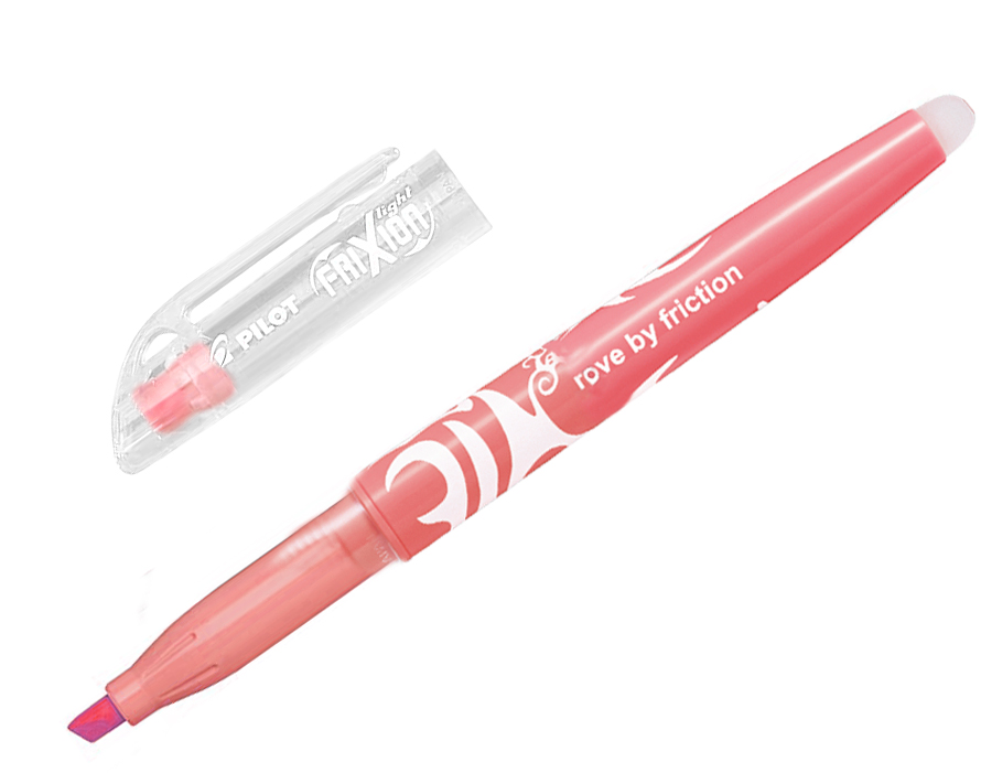 SURLIGNEUR PILOT FRIXION LIGHT NATURAL EFFACABLE       POINTE MOYENNE BISEAUTEE      COLORIS ROUGE