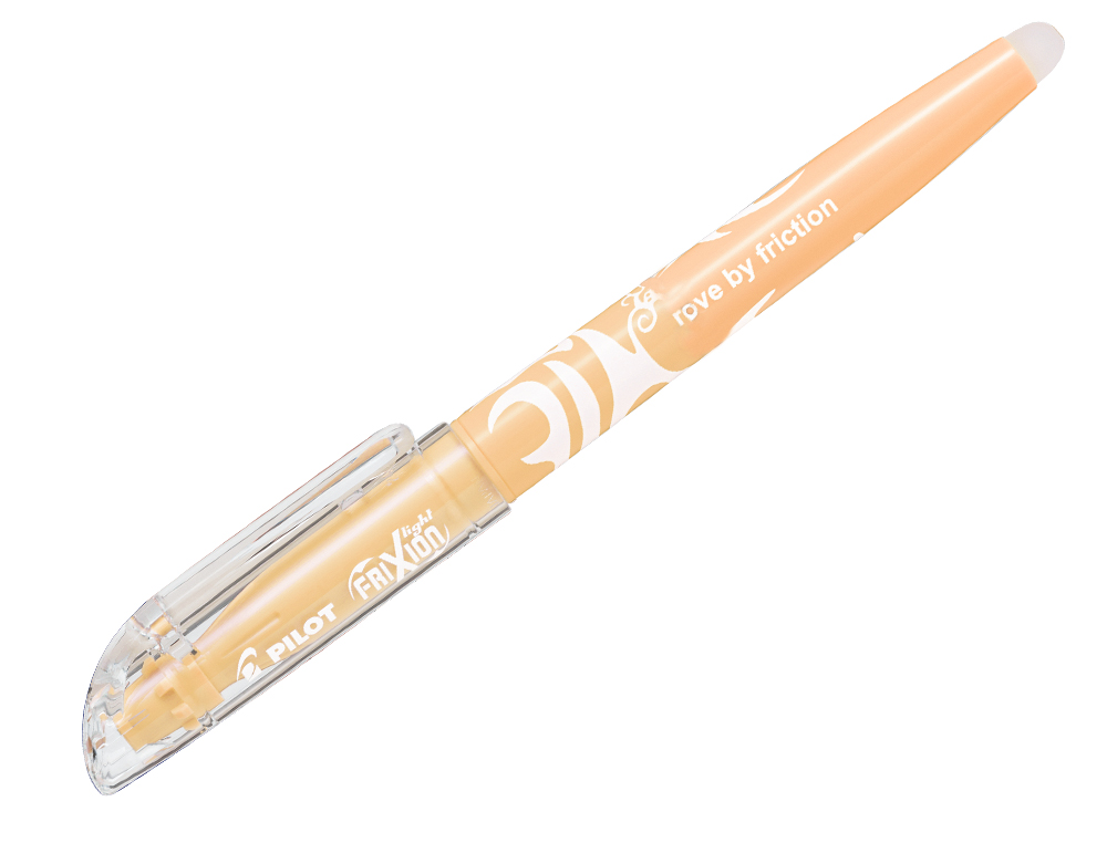 SURLIGNEUR PILOT FRIXION LIGHT NATURAL EFFACABLE POINTE MOYENNE BISEAUTEE COLORIS ORANGE CLAIR