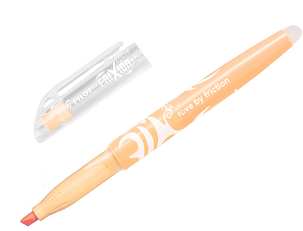SURLIGNEUR PILOT FRIXION LIGHT NATURAL EFFACABLE POINTE MOYENNE BISEAUTEE COLORIS ORANGE CLAIR