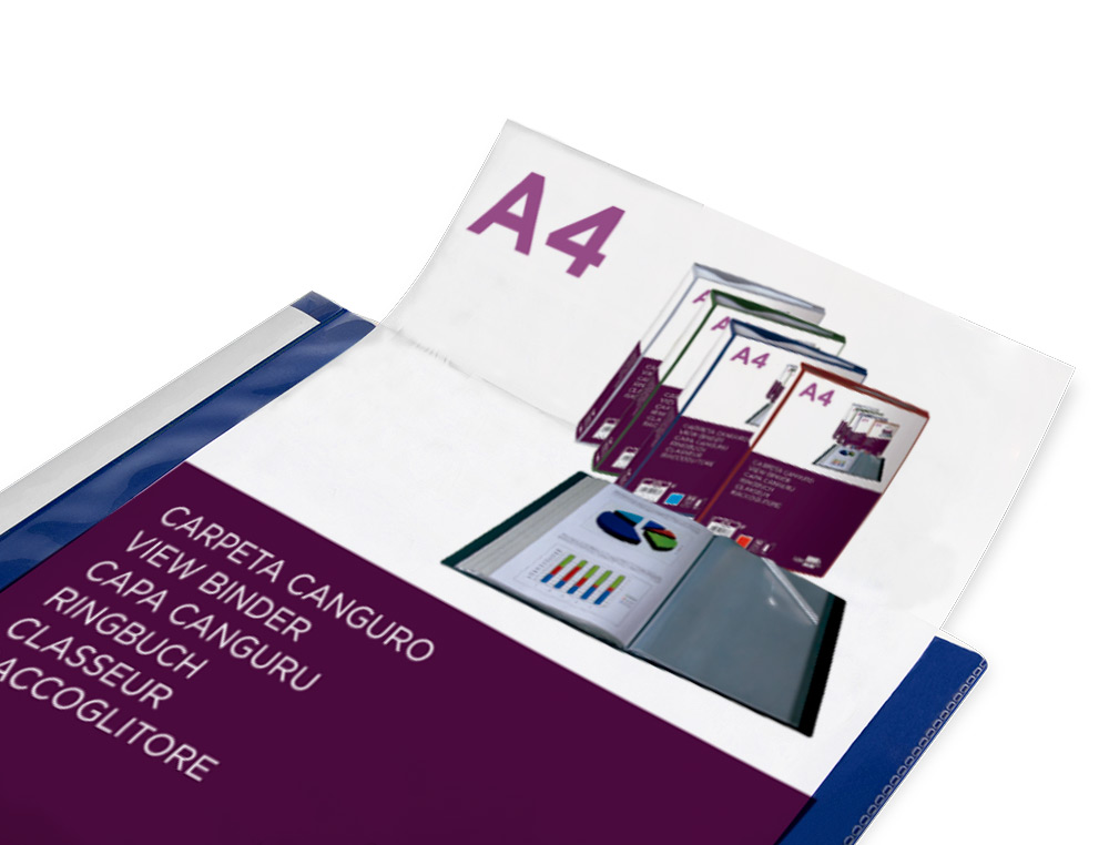 PROTEGE-DOCUMENTS LIDERPAPEL PERSONNALISABLE KANGOUROU POLYPROPYLENE 30 POCHETTES FIXES A4 COLORIS BLEU