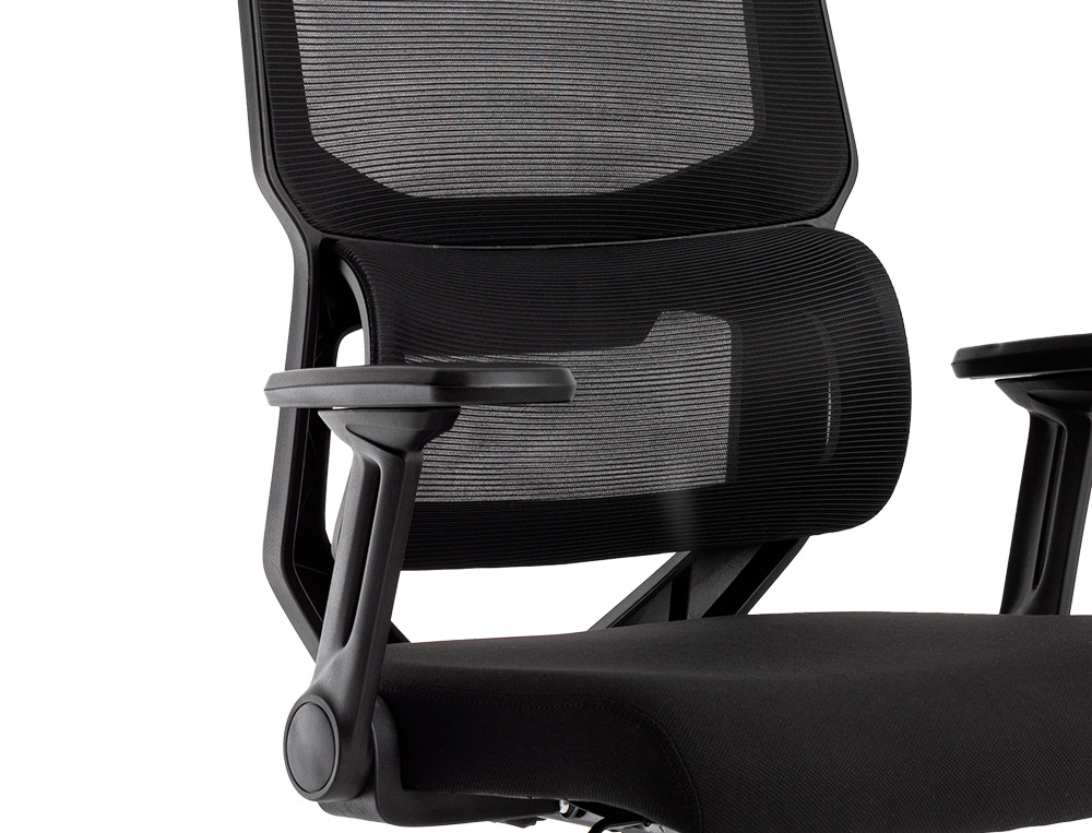 FAUTEUIL ERGONOMIQUE Q-CONNECT LUCCA MAILLE BASE METAL CHROME HAUTEUR MAX 1090MM LARGEUR 700MM PROF 650MM COLORIS NOIR
