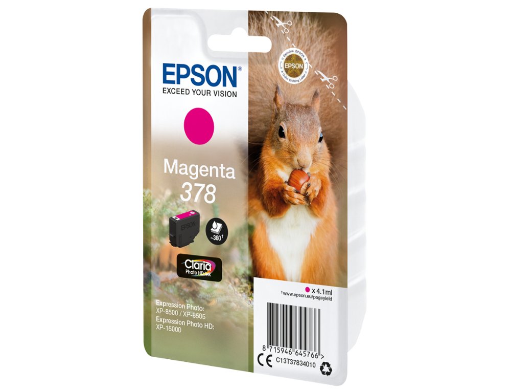 CARTOUCHE ENCRE EPSON 378 XP-8605 / 8606 / XP-15000 / XP-8500 / 8505 COULEUR MAGENTA 360 PAGES