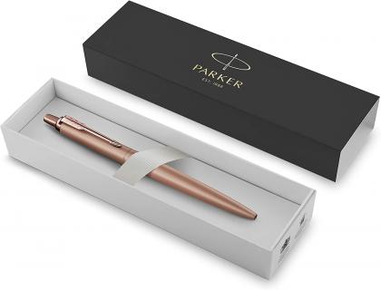 STYLO-BILLE PARKER JOTTER XL MONOCHROME POINTE MOYENNE ENCRE BLEUE AVEC COFFRET CADEAU COLORIS OR ROSE