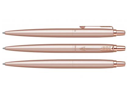 STYLO-BILLE PARKER JOTTER XL MONOCHROME POINTE MOYENNE ENCRE BLEUE AVEC COFFRET CADEAU COLORIS OR ROSE
