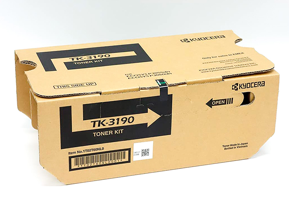 TONER KYOCERA TK3190 ECOSYS P3055DN/ECOSYS P3060 / M3655IDN / 3660IDN TK3190á NOIR 25.000 PAG