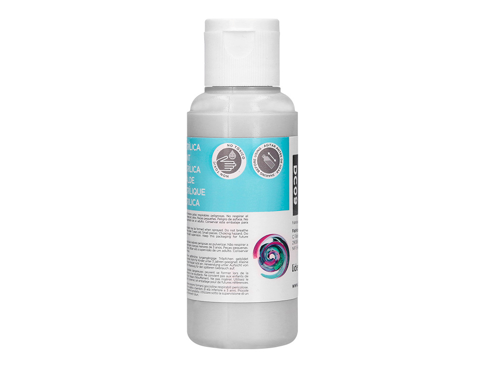 PEINTURE ACRYLIQUE LIDERPAPEL COLORIS BLANC BOUTEILLE 80ML