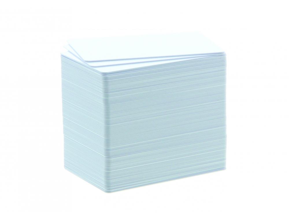 CARTES EPAISSES POUR IMPRIMANTE PERSO ET IMPRES DE BADGES SUR CARTES PLASTIQUE PVC BLANCHE 0,76MM 100 CARTES