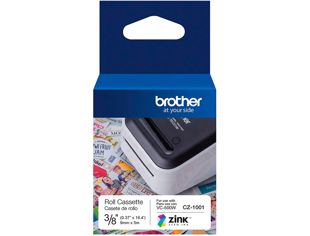 RUBAN BROTHER CZ1001 9MM/5M ETIQUETEE IMPRESSION COULEUR