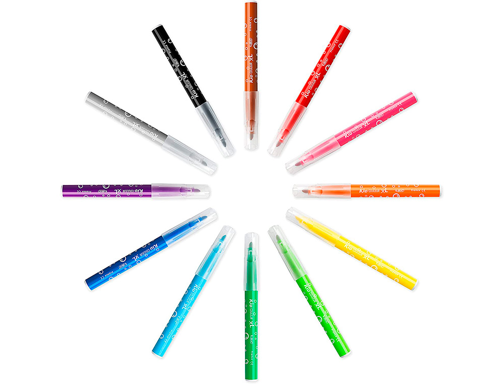 FEUTRE DE COLORIAGE BIC KID COULEUR XL - CLASS PACK X 96 POINTE LARGE 12 COULEURS ASSORTIES - (A PARTIR DE 3