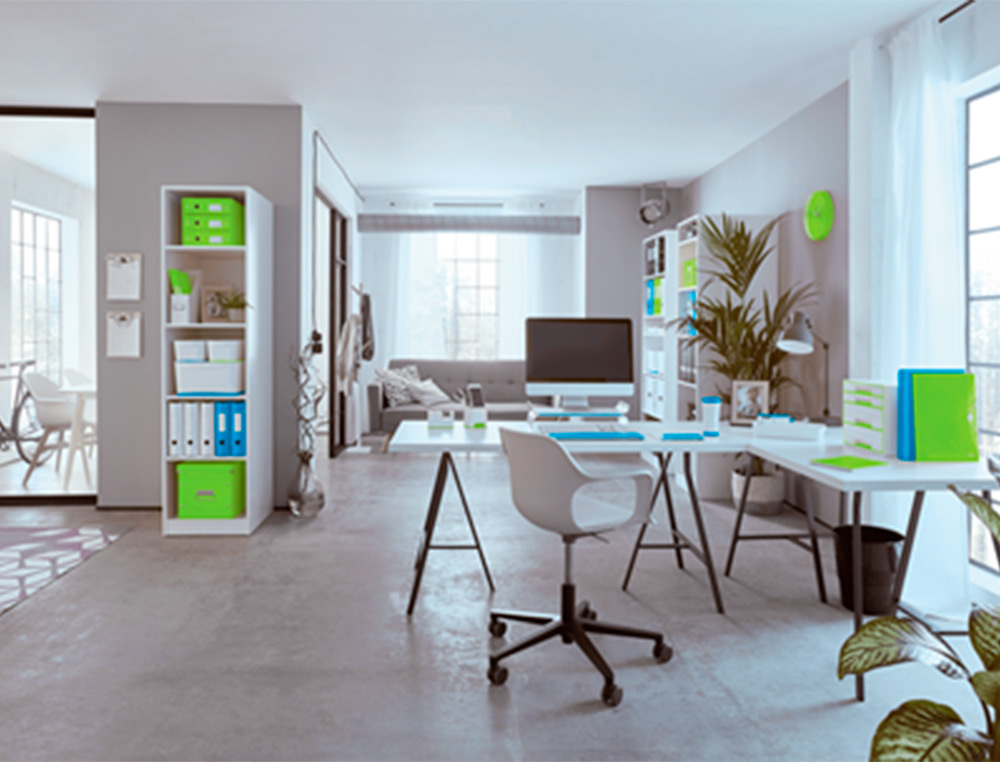CLASSEUR LEITZ WOW 4 ANNEAUX A4 COLORIS VERT DOS 30MM