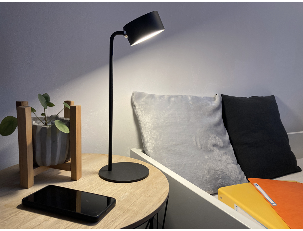 LAMPE UNILUX SUNSET LED BOULE MAGNETIQUE ROTATIVE 360 COLORIS NOIR