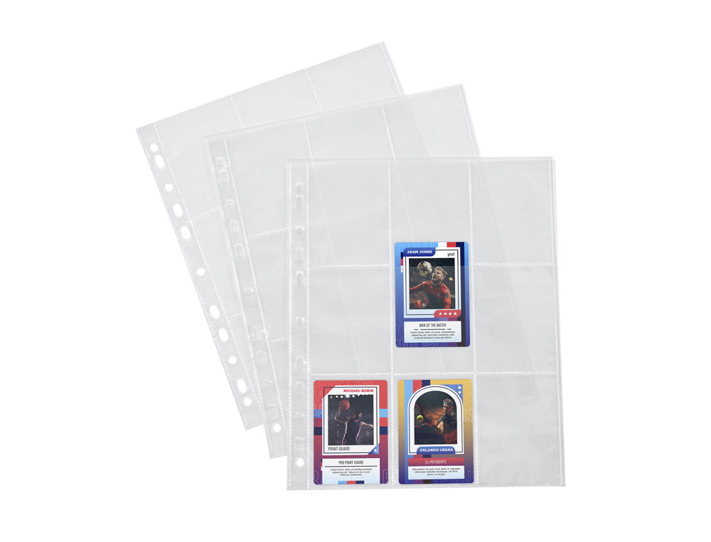 POCHETTE PERFOREE VIQUEL A4 POUR CARTES A COLLECTIONNER INCOLORE LOT 10 UNITES