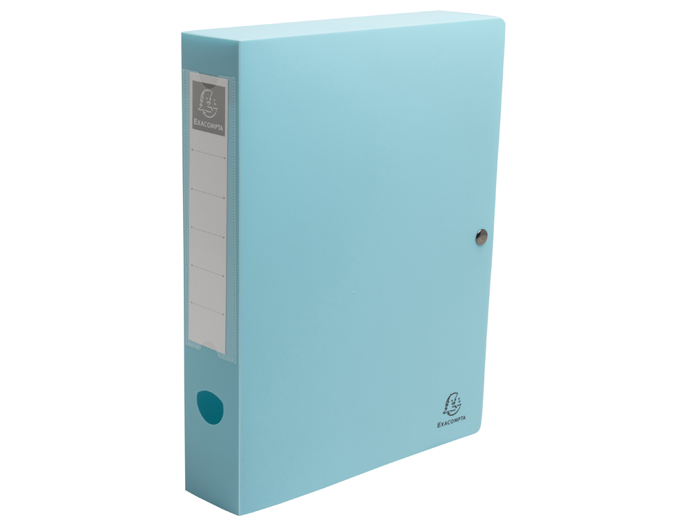 BOITE CLASSEMENT EXACOMPTA SKANDI A4 PP RECYCLE FERMETURE PRESSION DOS 60MM COLORIS ASSORTIS