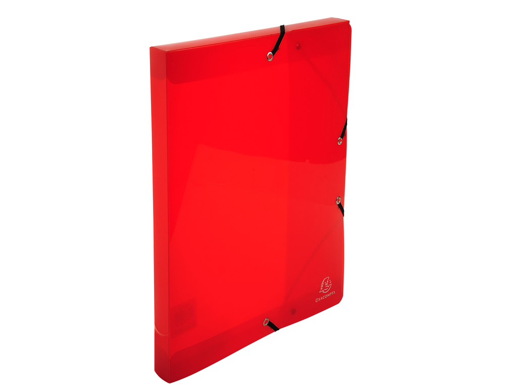 BOITE CLASSEUR EXACOMPTA A4 PP CRYSTAL COLOURS FERMETURE ELASTIQUE DOS 25MM COLORIS ASSORTIS