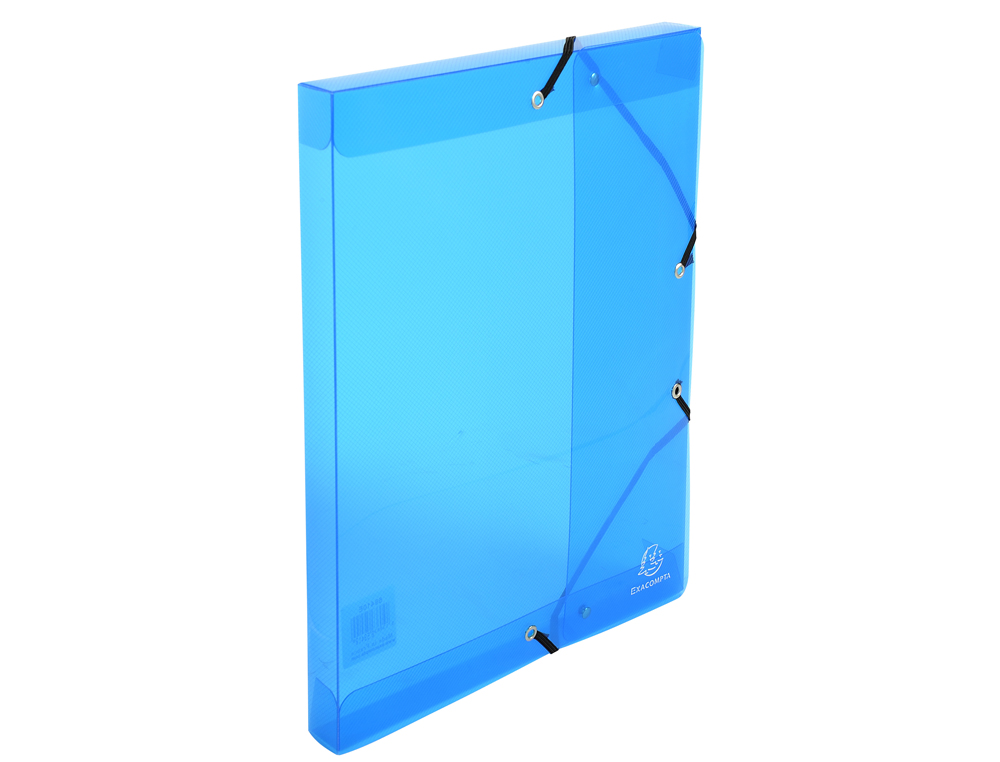 BOITE CLASSEUR EXACOMPTA A4 PP CRYSTAL COLOURS FERMETURE ELASTIQUE DOS 25MM COLORIS ASSORTIS