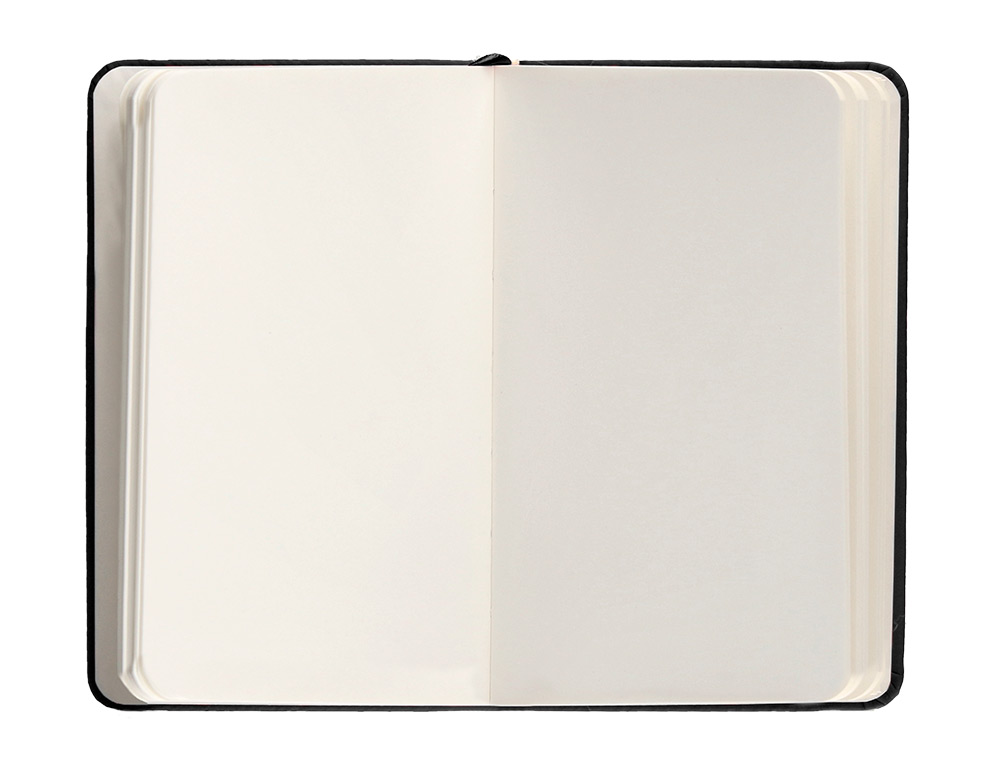 CARNET A6 ANTARTIK NOTES PAPIER UNI IVOIRE COUVERTURE RIGIDE FERMETURE ELASTIQUE 100PAGES 80GR COLORIS NOIR