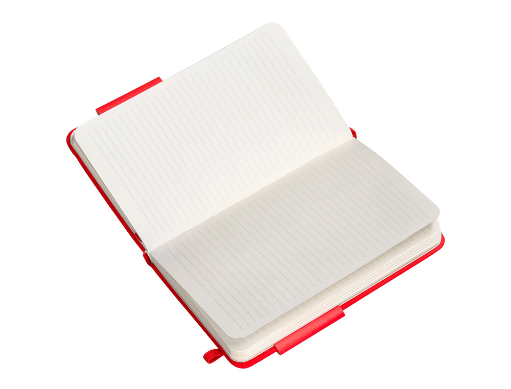 CARNET A6 ANTARTIK NOTES LIGNECOUVERTURE RIGIDE FERMETURE ELASTIQUE 100 PAGES 80GR COLORIS ROUGE