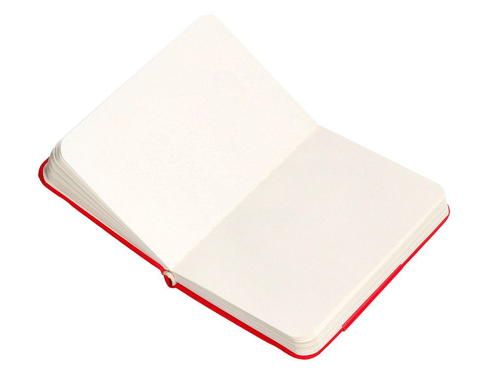 CARNET A7 ANTARTIK NOTES PAPIER UNI IVOIRE COUVERTURE RIGIDE FERMETURE ELASTIQUE 160PAGES 80GR COLORIS ROUGE