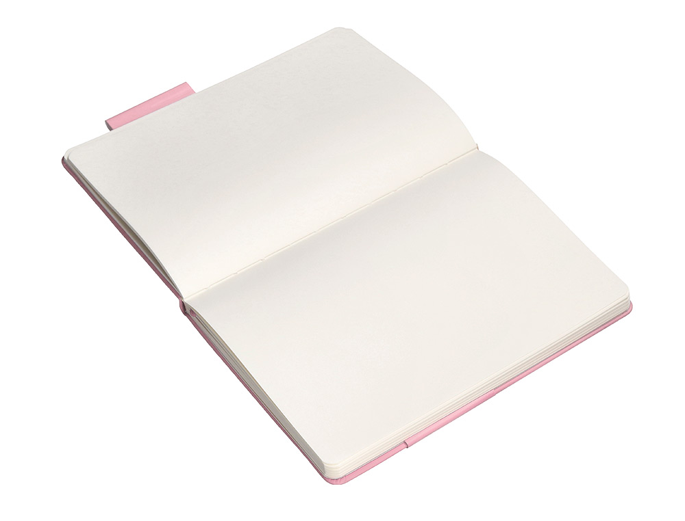 CARNET A5 ANTARTIK NOTES PAPIER UNI IVOIRE COUVERTURE RIGIDE FERMETURE ELASTIQUE 200PAGES 80GR COLORIS ROSE PASTEL