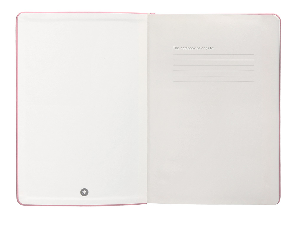 CARNET A5 ANTARTIK NOTES PAPIER UNI IVOIRE COUVERTURE RIGIDE FERMETURE ELASTIQUE 200PAGES 80GR COLORIS ROSE PASTEL