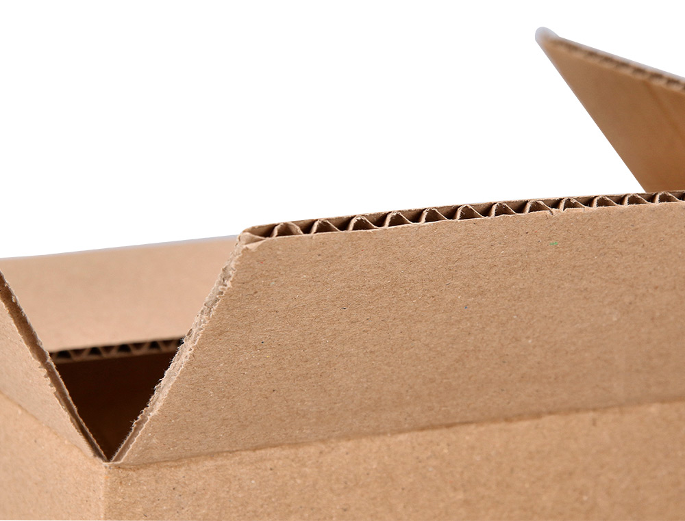 CAISSE AMERICAINE Q-CONNECT ULTRA-RESISTANTE CARTON RECYCLE DOUBLE CANNELURE 7MM 600X400X290MM COLORIS KRAFT